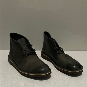 Men’s Clarks Rustic Grey Leather Chukka Boots